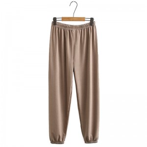 6XL 150KG Summer Women Thin Pants High Elastic Wais Pants Solid Color