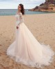 Wedding Dress for Women with Long Sleeves Tulle Lace Boho Bridal Gowns 